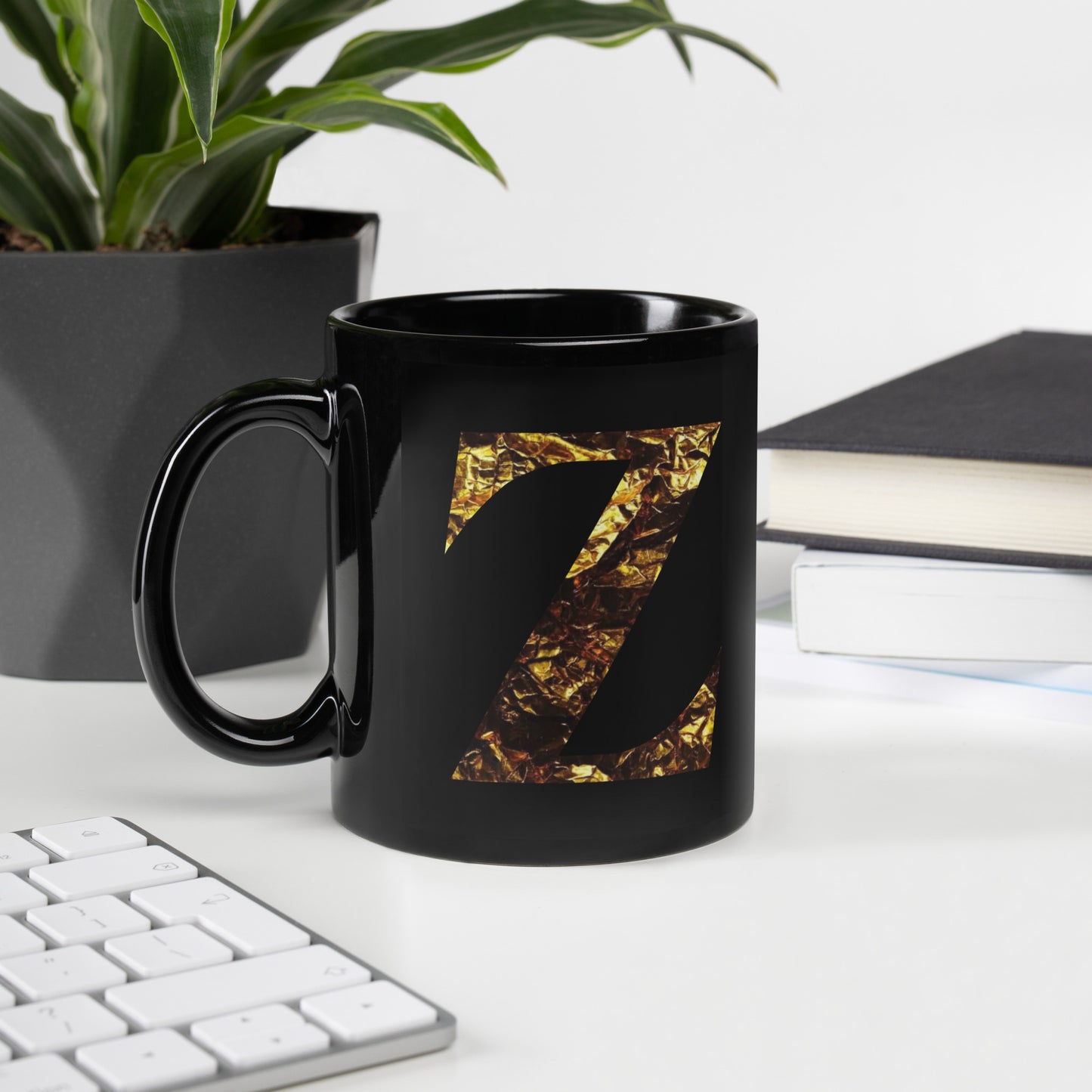 Monogram Z Black Glossy Mug