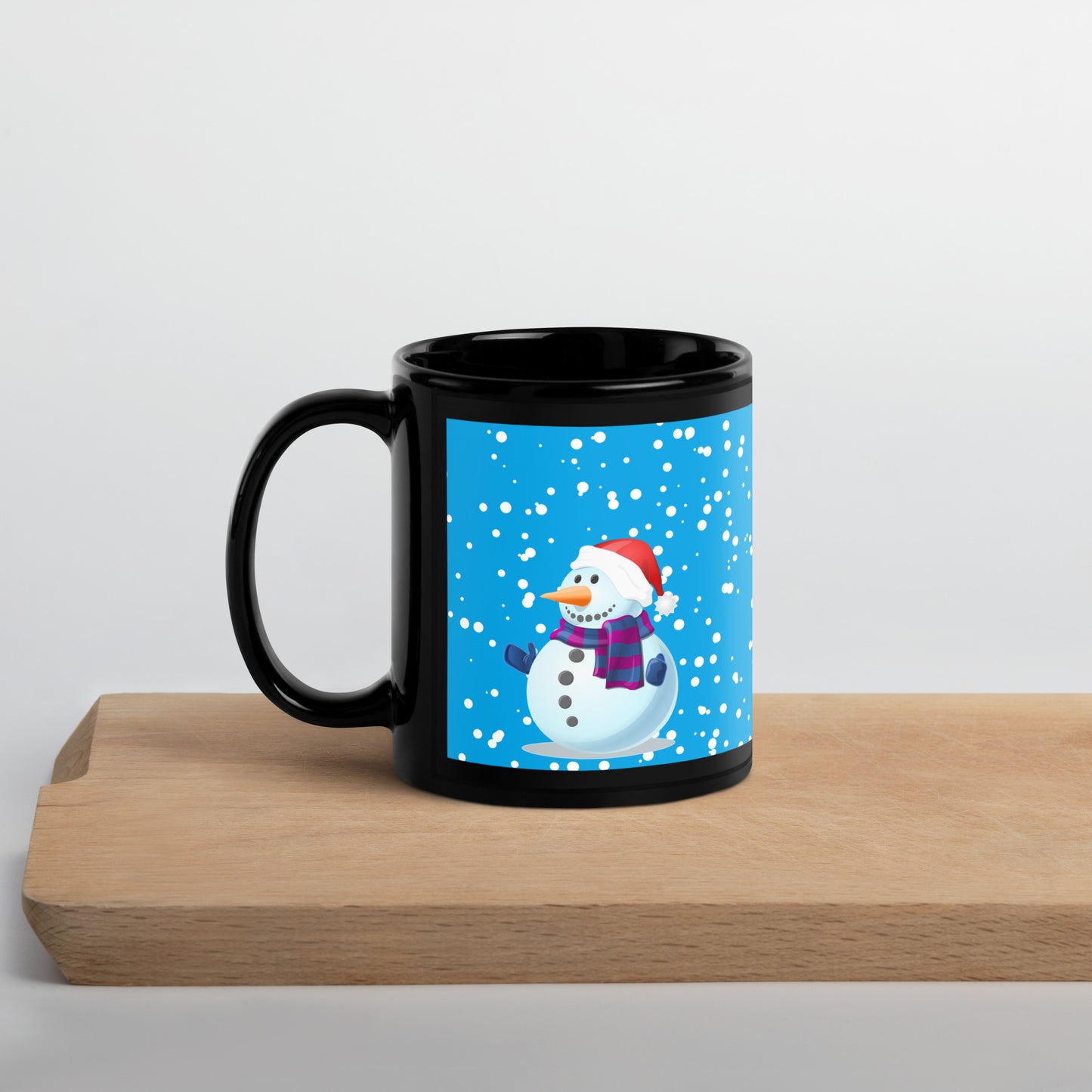 Snowmen Black Glossy Mug