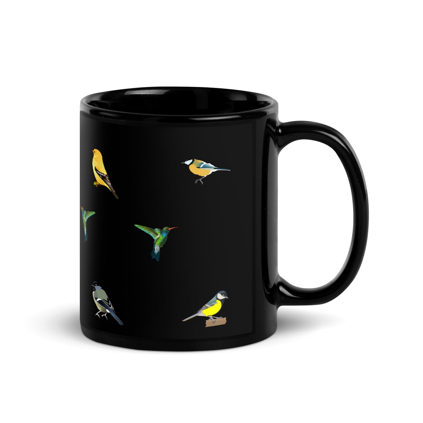 Bird Black Glossy Mug