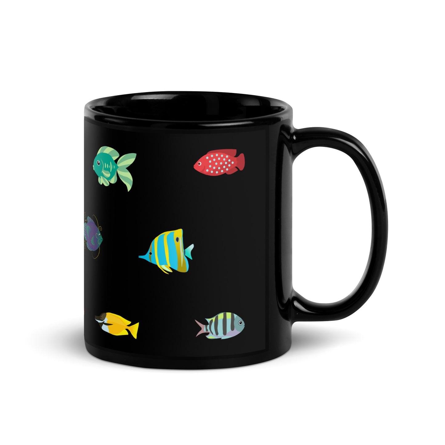 Fish Black Glossy Mug