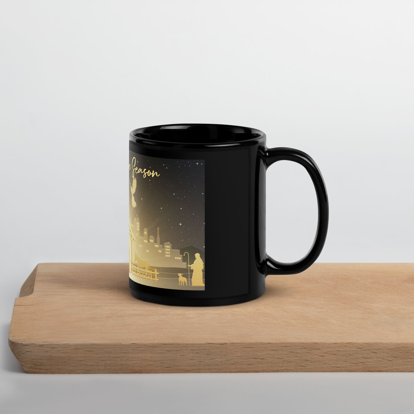 Reason For The Season Black Glossy Mug