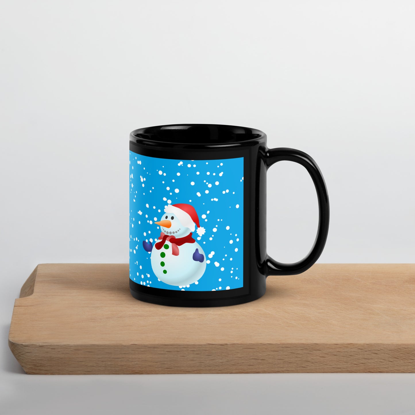 Snowmen Black Glossy Mug