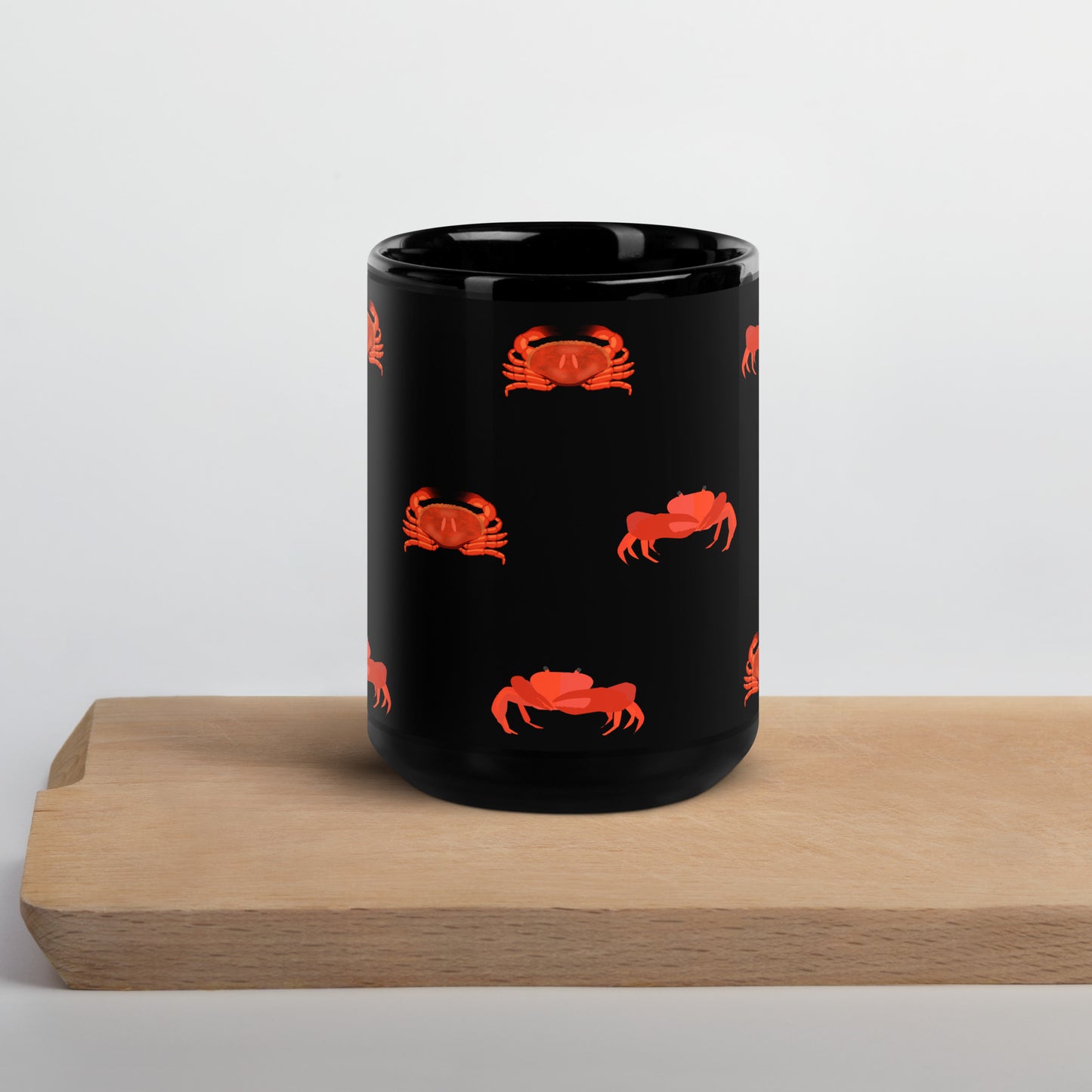 Crab Black Glossy Mug