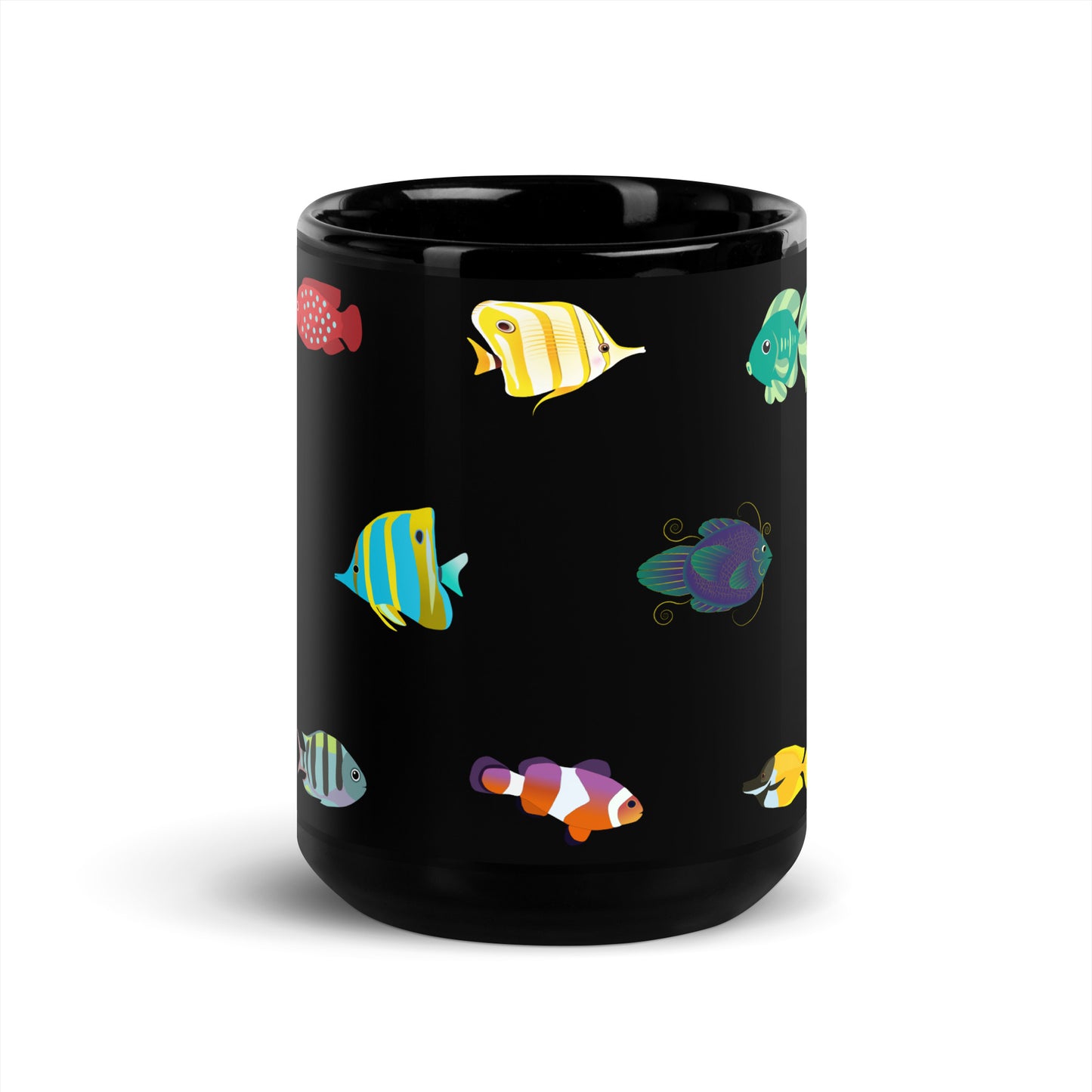 Fish Black Glossy Mug