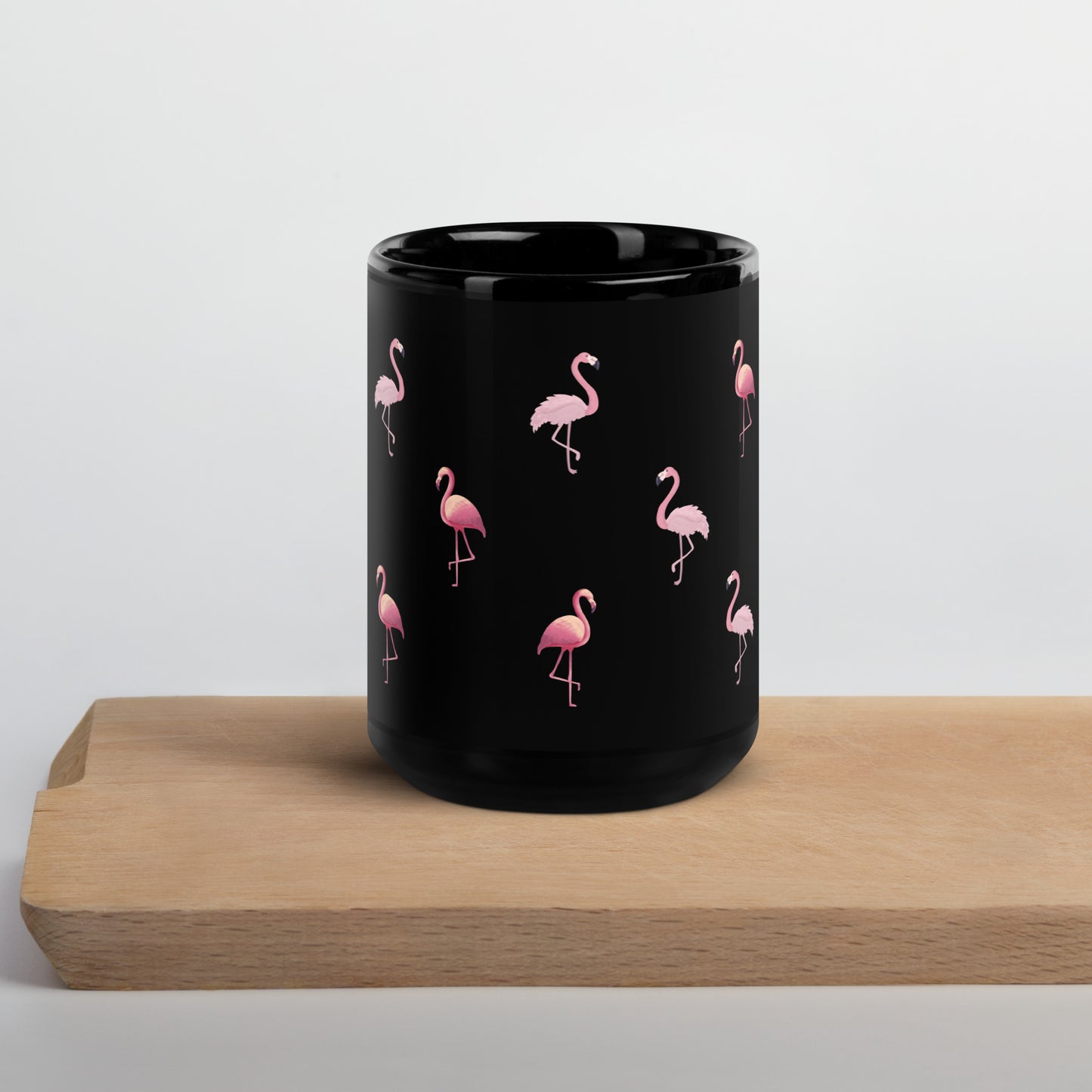 Flamingo Black Glossy Mug