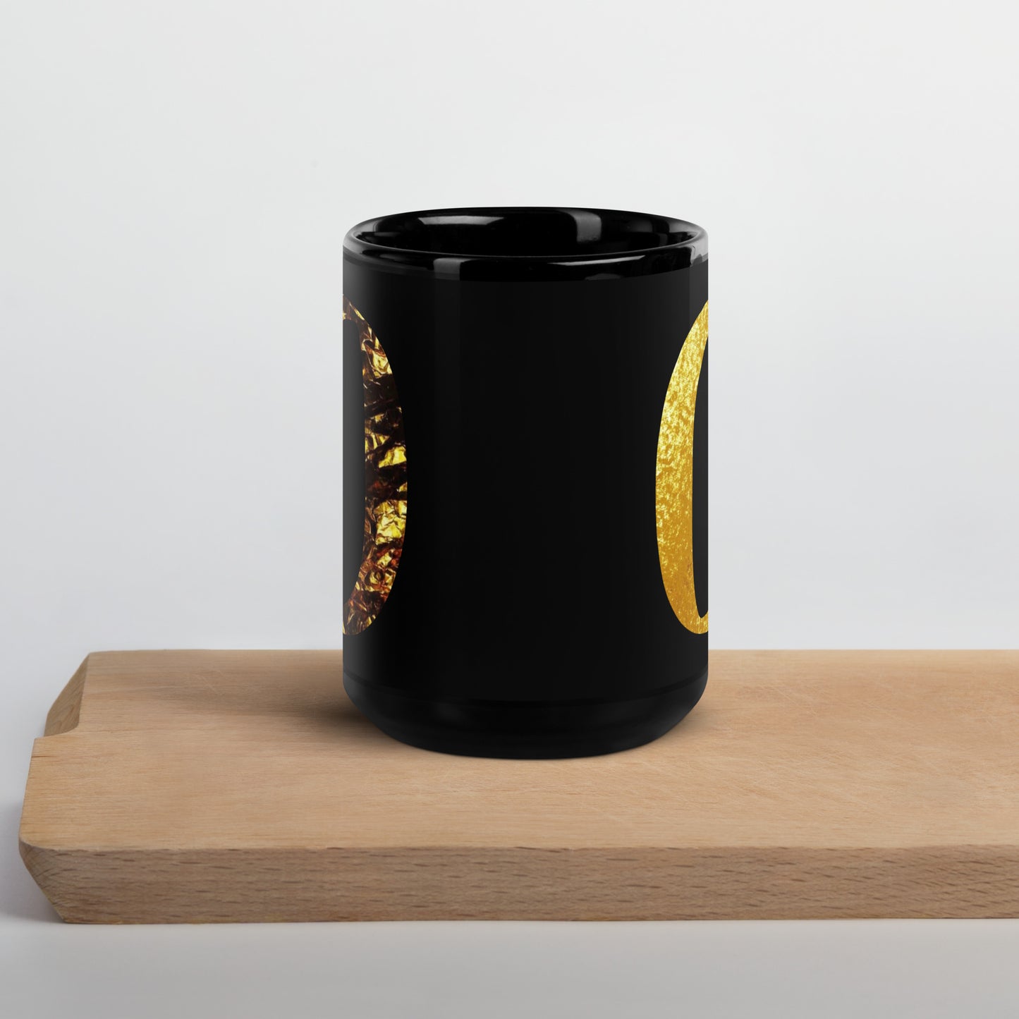 Monogram O Black Glossy Mug