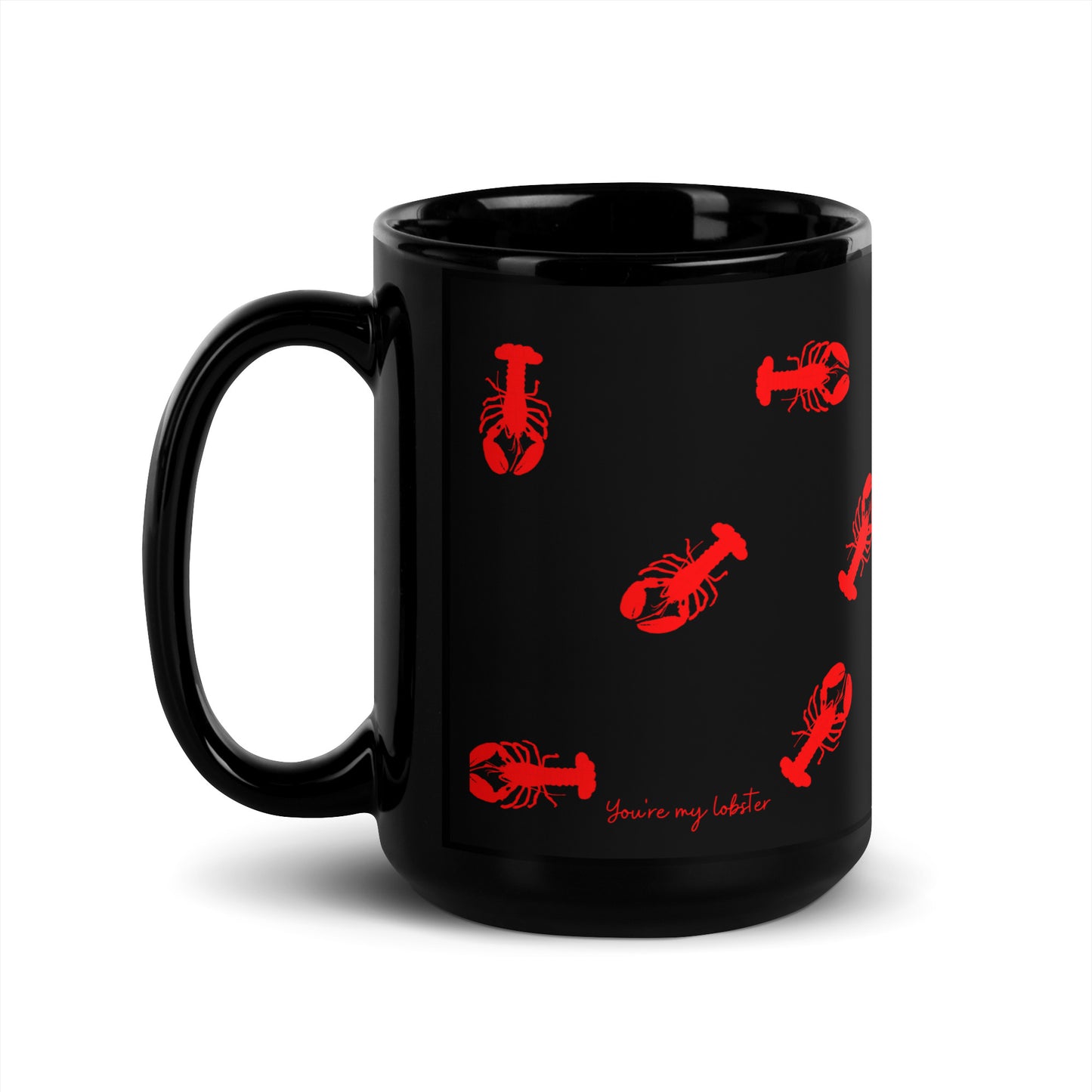 Lobster Black Glossy Mug