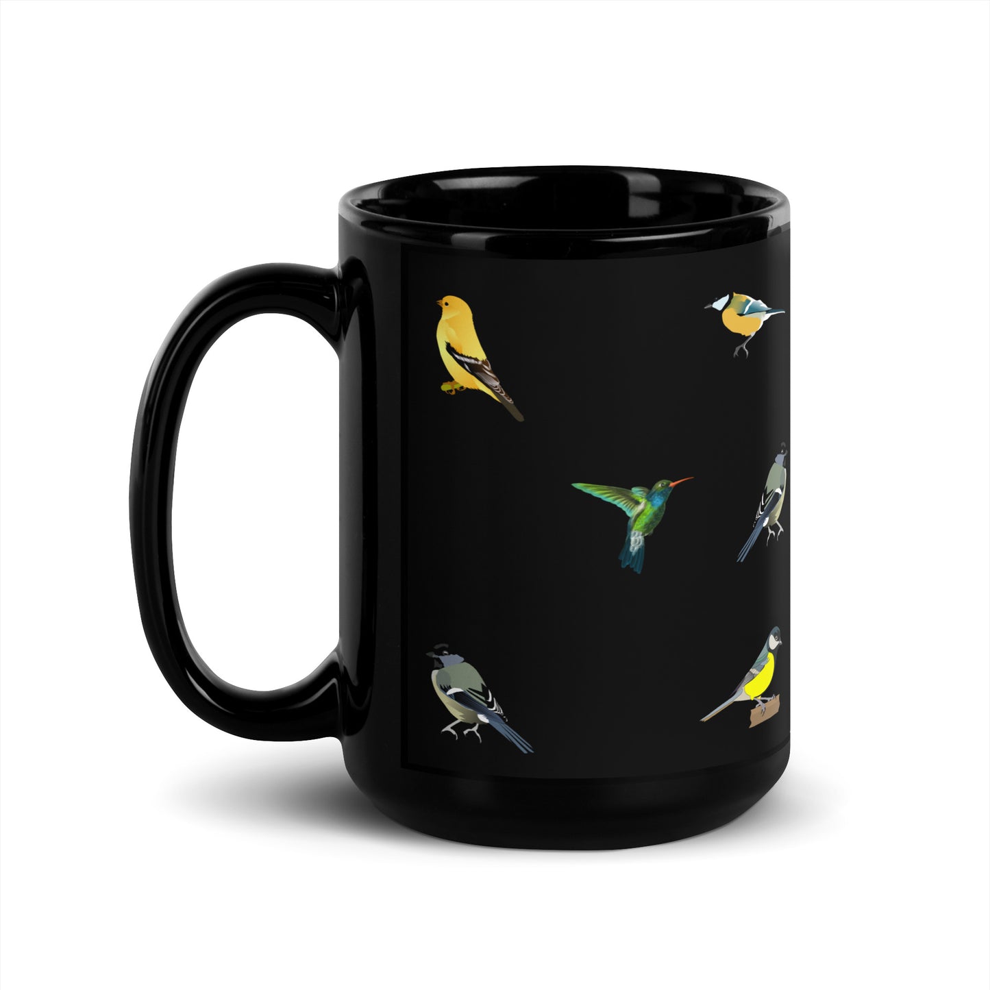 Bird Black Glossy Mug