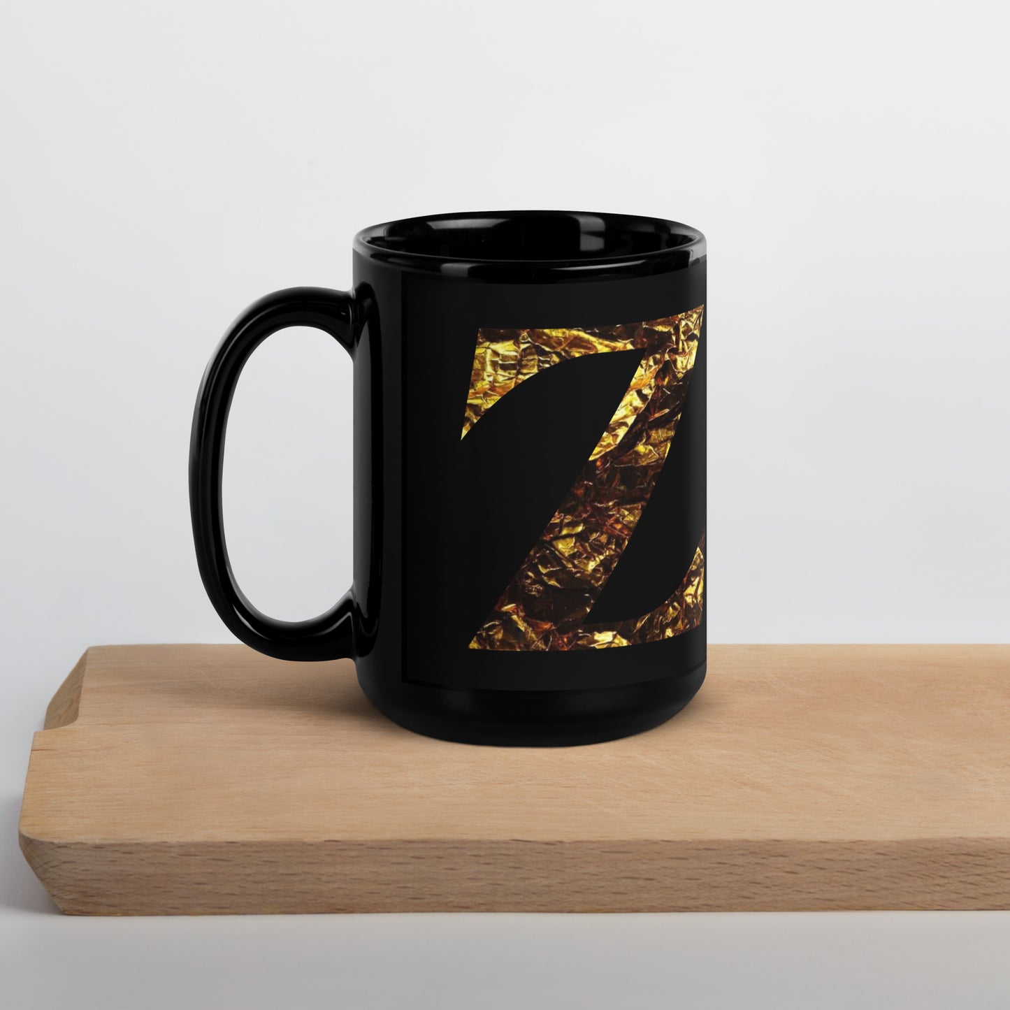 Monogram Z Black Glossy Mug