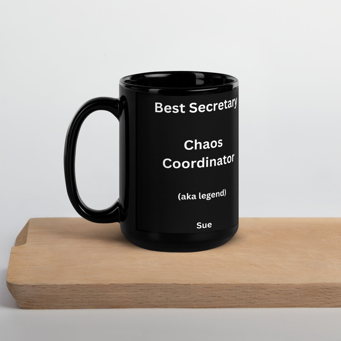 Personalised Surgical Secretary Black Glossy Mug