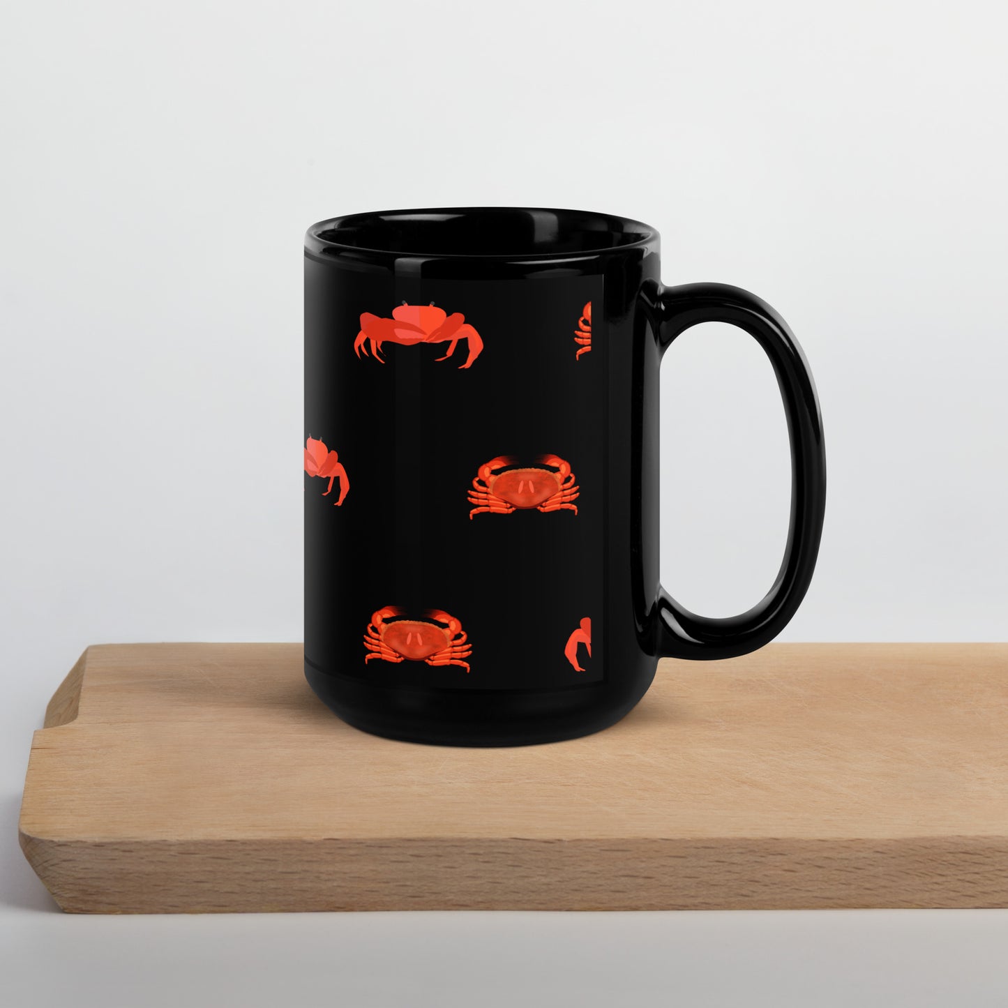 Crab Black Glossy Mug