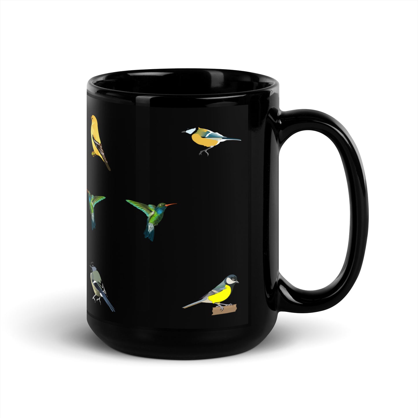 Bird Black Glossy Mug