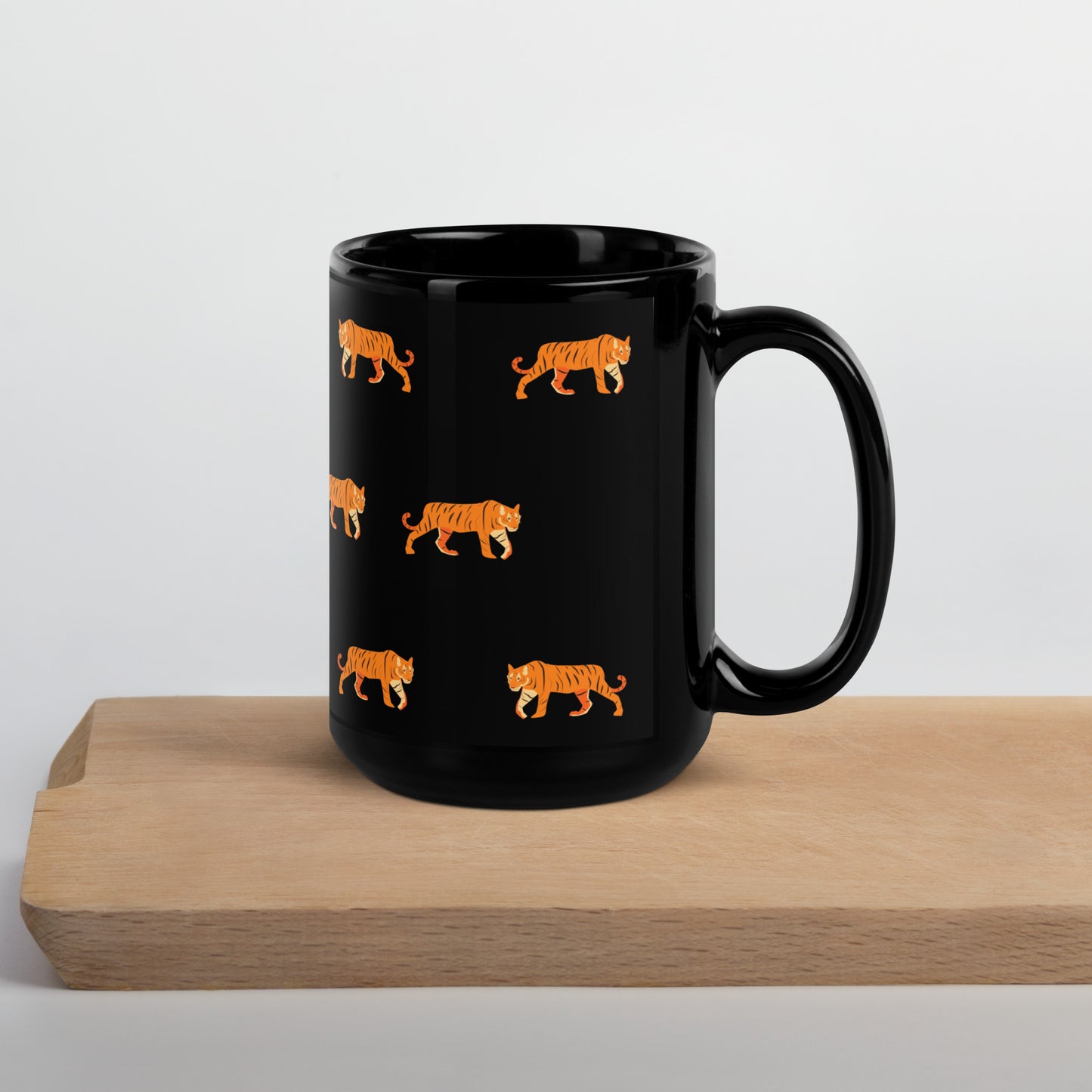 Tiger Black Glossy Mug