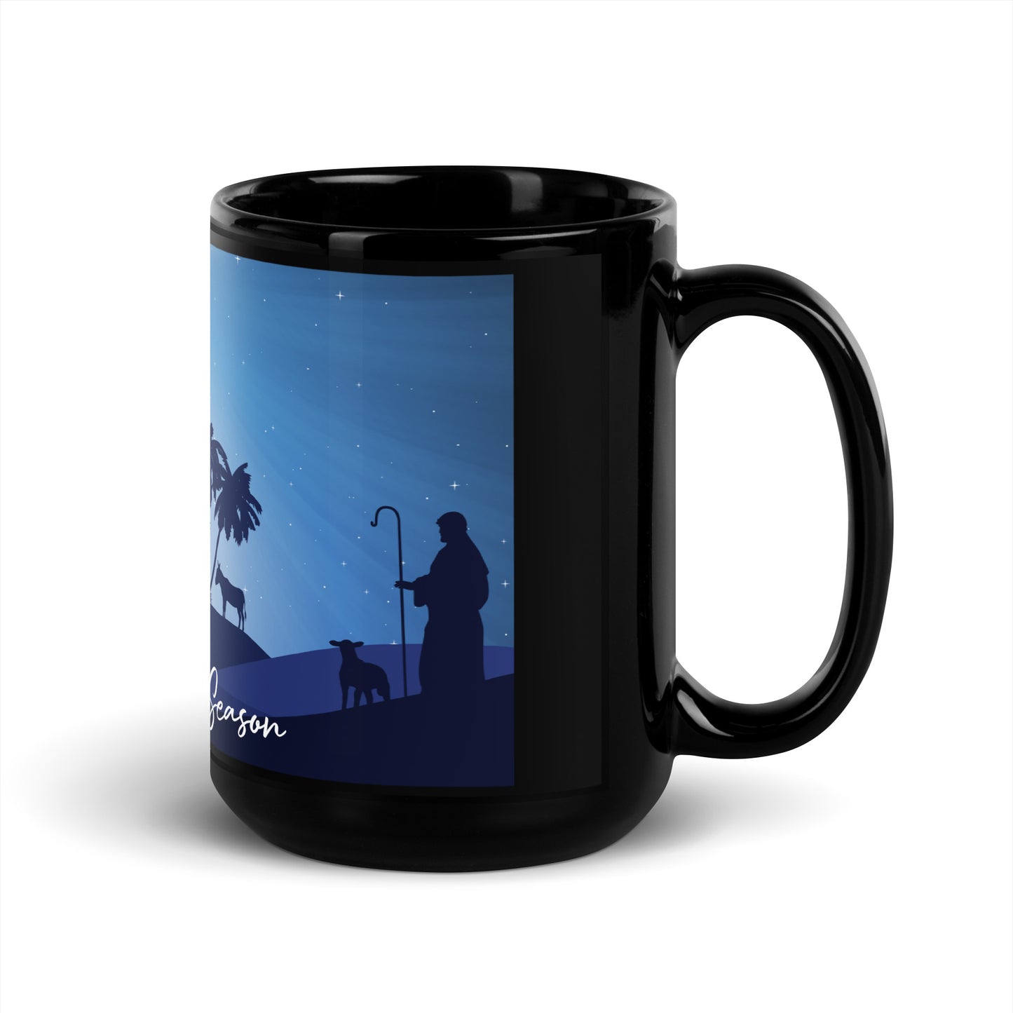 Reason For The Season Black Mug