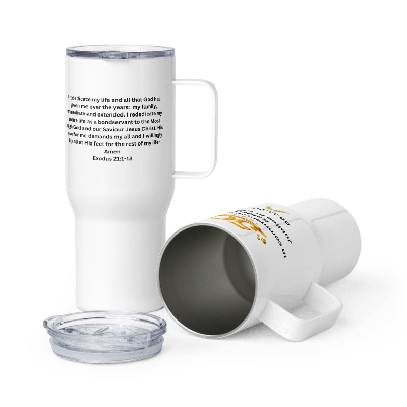 Personalised Golden Jubilee Travel mug with a handle