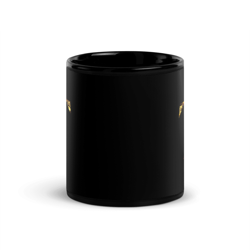 Monogram T Black Glossy Mug