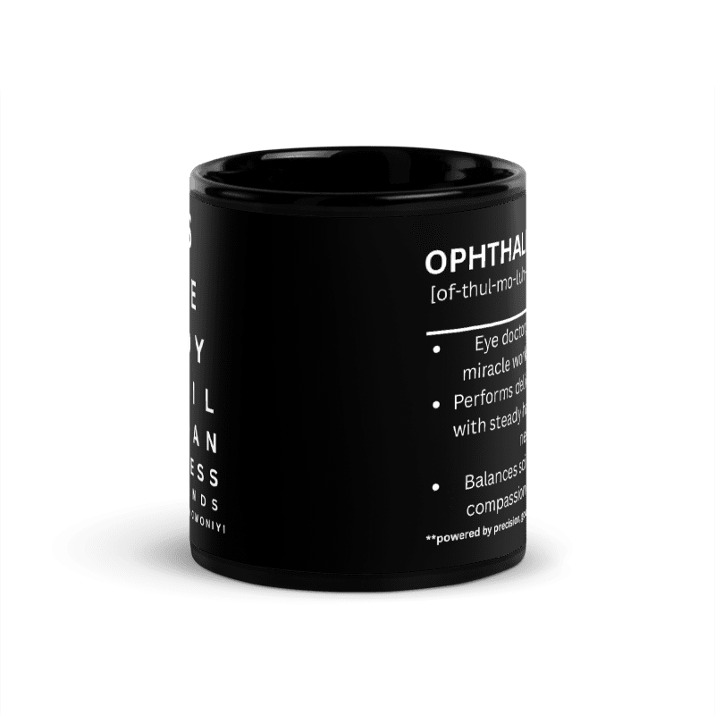 Personalised Ophthalmologist Black Glossy Mug