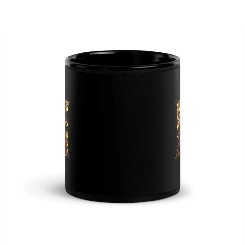 Monogram H Black Glossy Mug