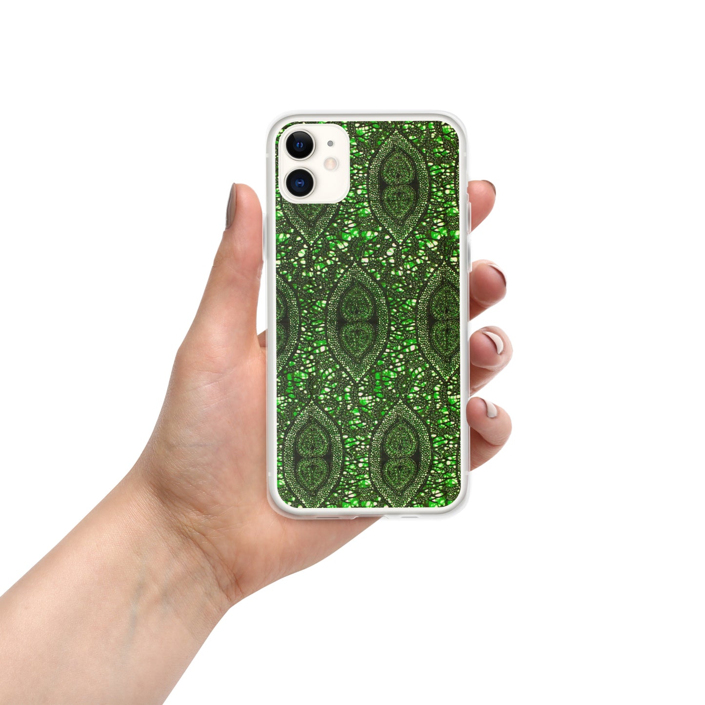 Green Peas Ankara Clear Case for iPhone®