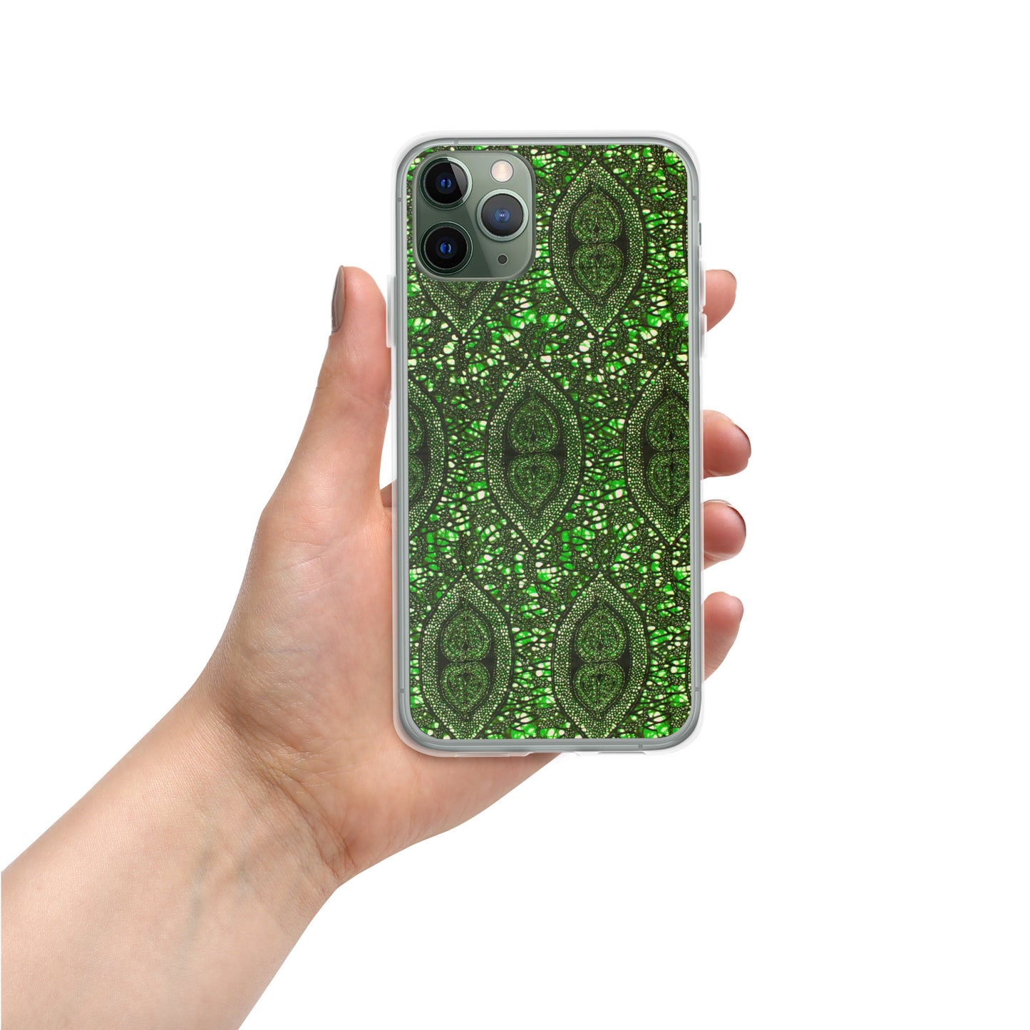 Green Peas Ankara Clear Case for iPhone®