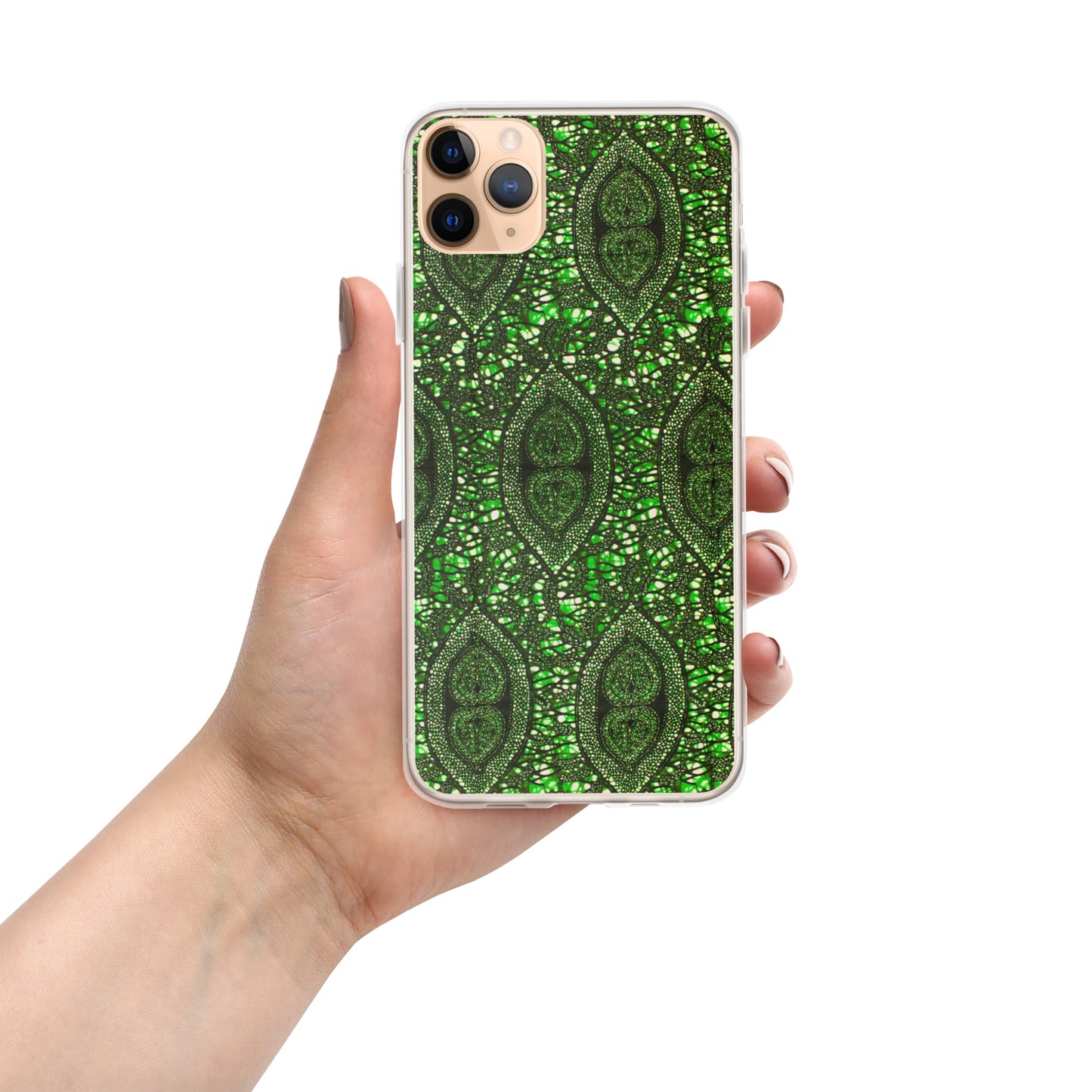 Green Peas Ankara Clear Case for iPhone®