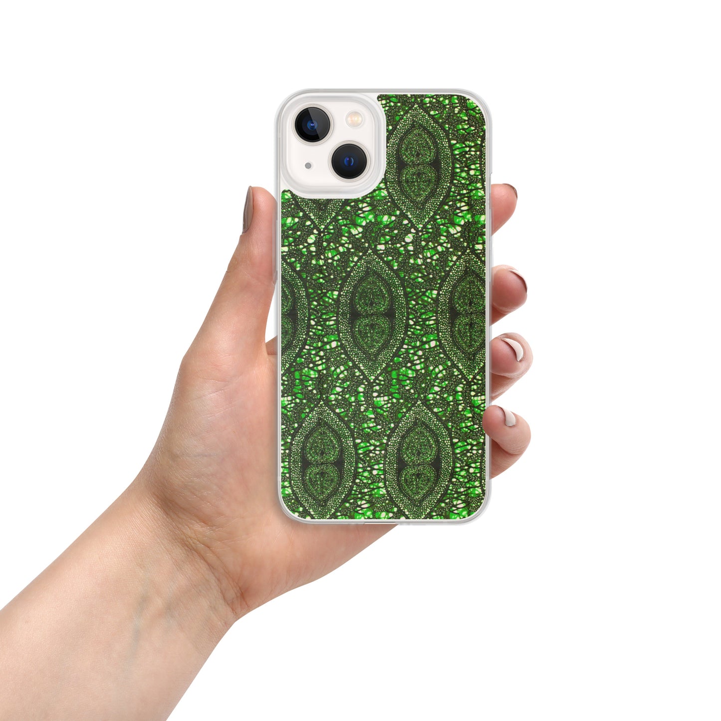 Green Peas Ankara Clear Case for iPhone®