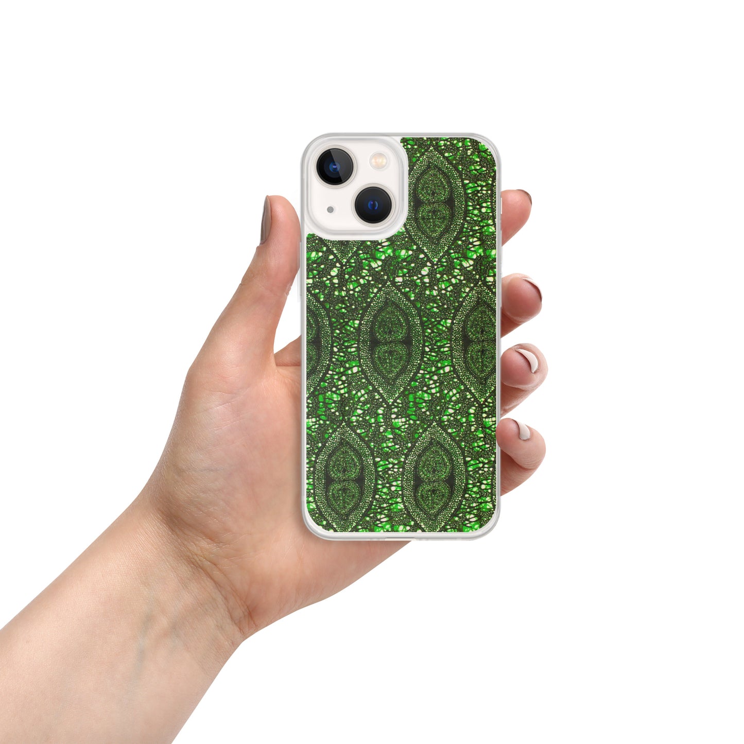 Green Peas Ankara Clear Case for iPhone®