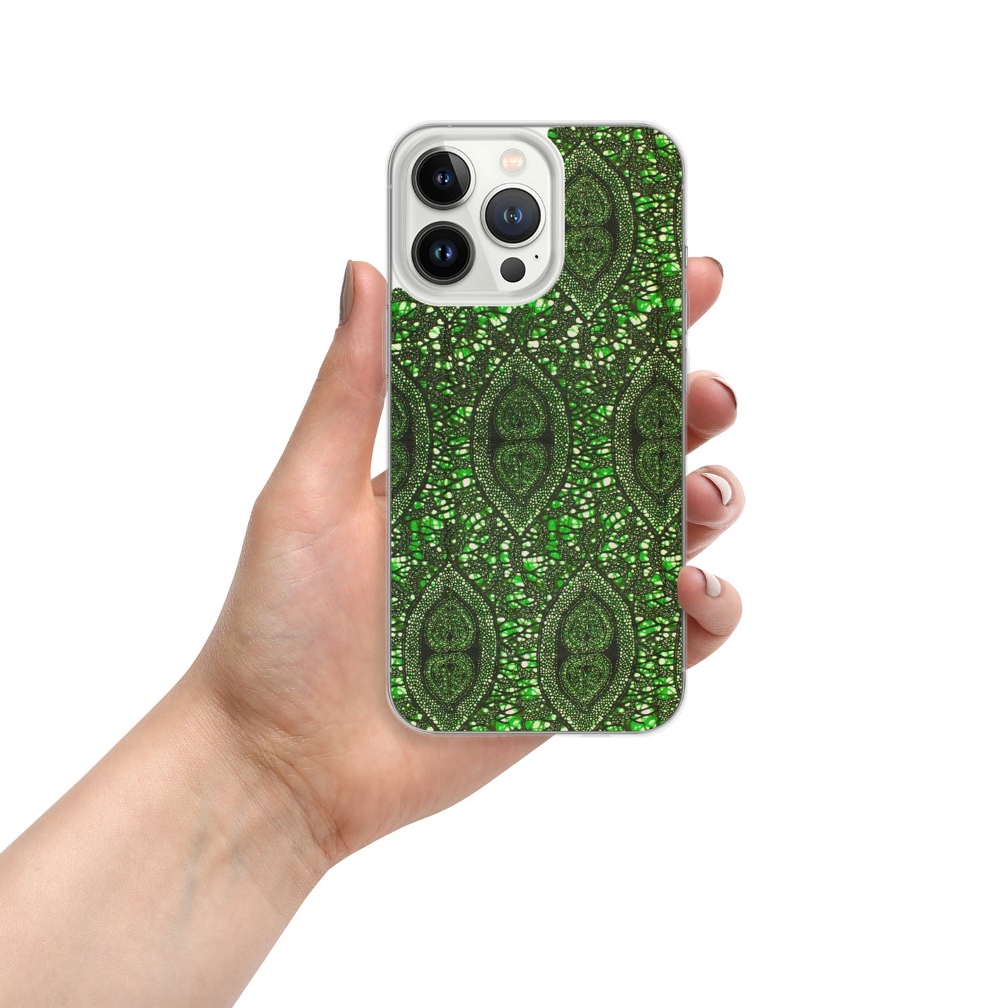 Green Peas Ankara Clear Case for iPhone®