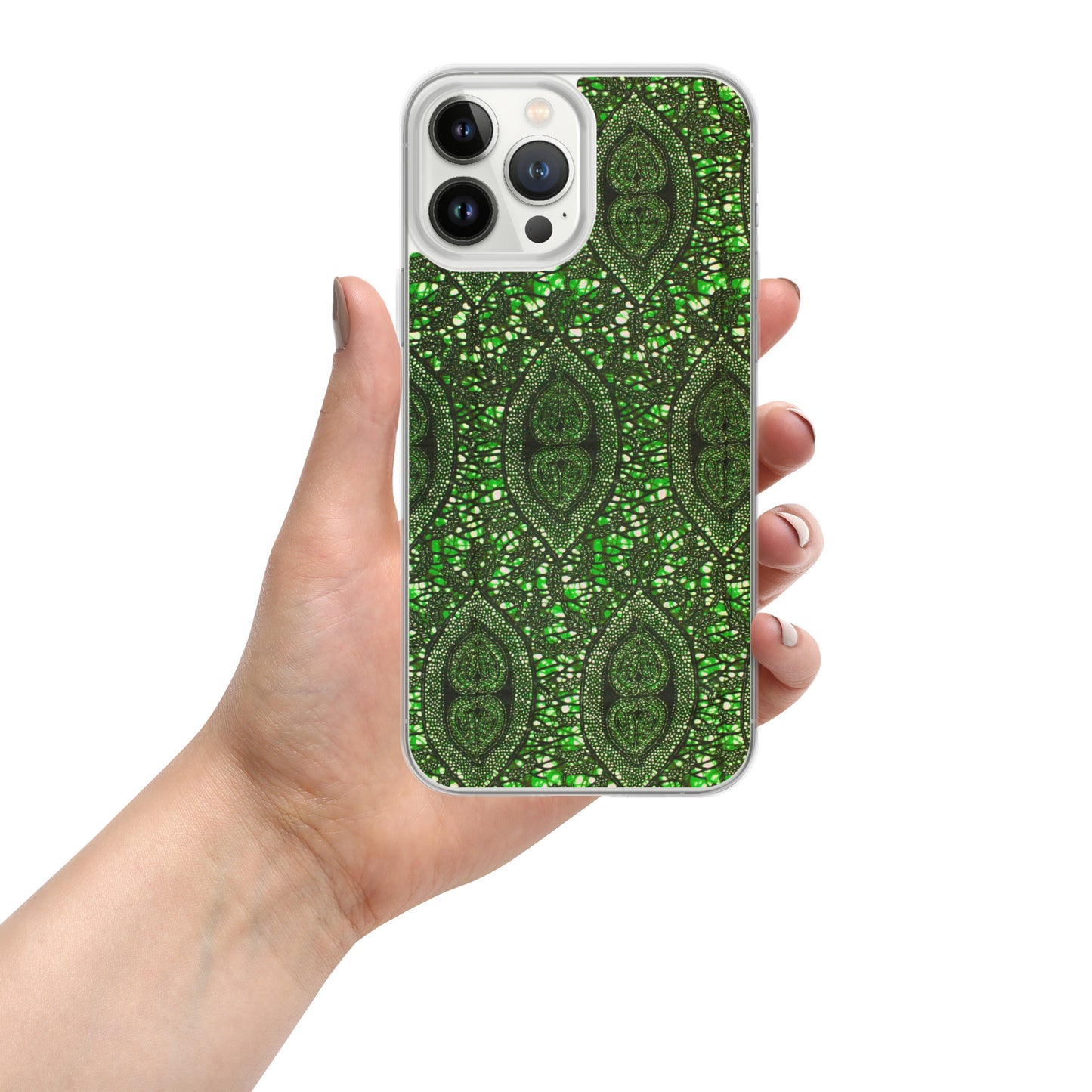 Green Peas Ankara Clear Case for iPhone®