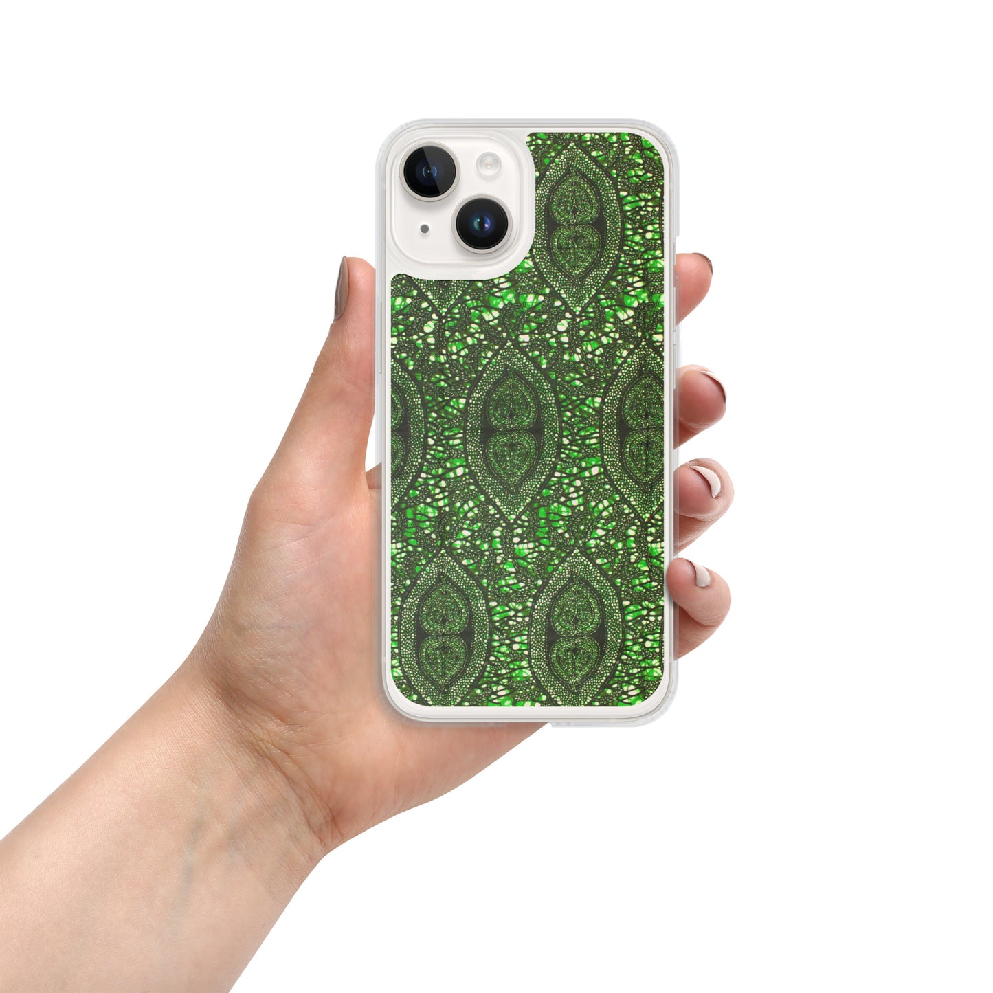 Green Peas Ankara Clear Case for iPhone®