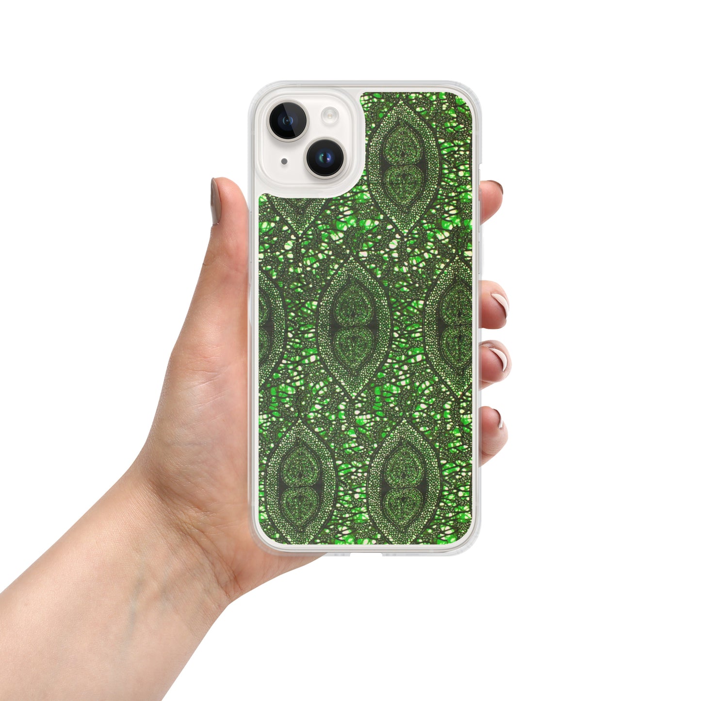 Green Peas Ankara Clear Case for iPhone®