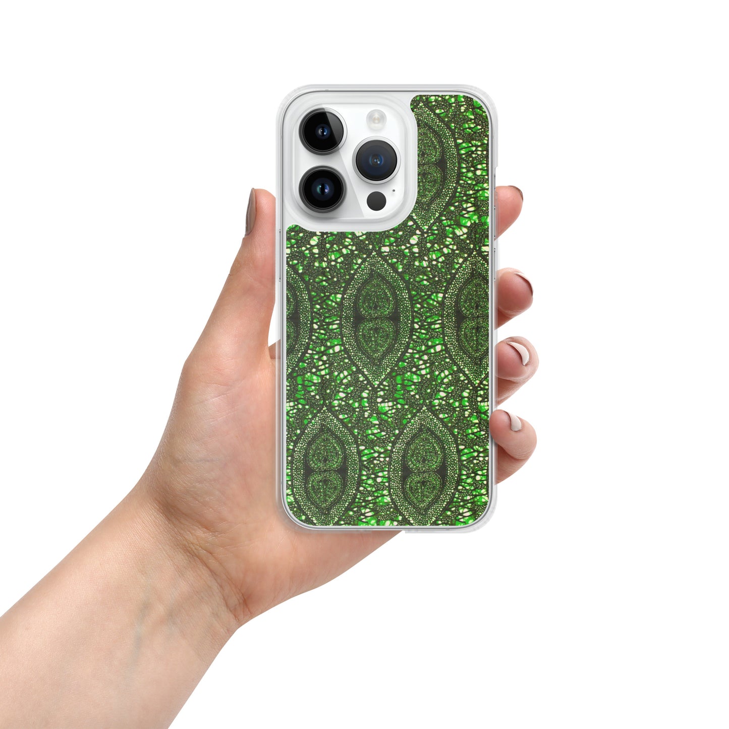 Green Peas Ankara Clear Case for iPhone®