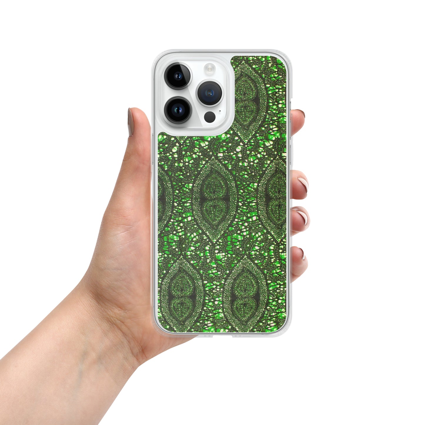 Green Peas Ankara Clear Case for iPhone®