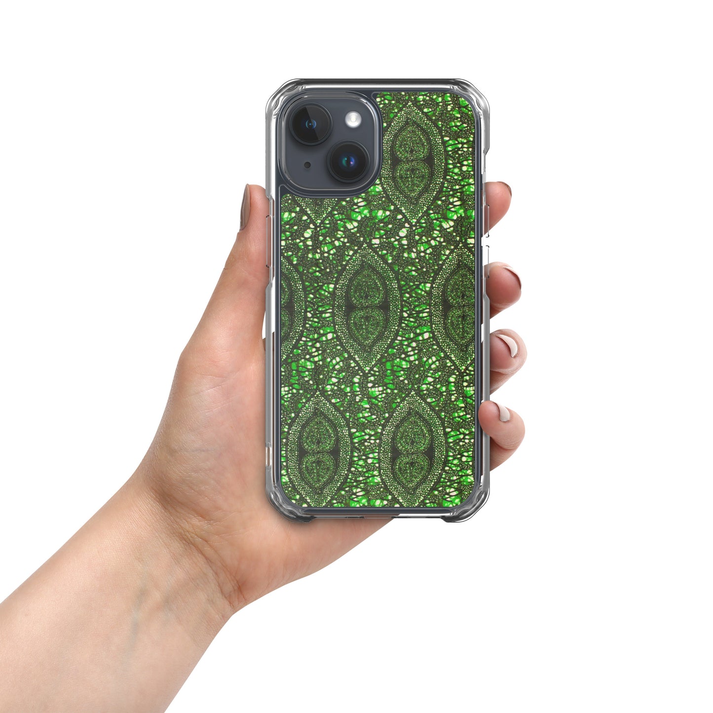 Green Peas Ankara Clear Case for iPhone®