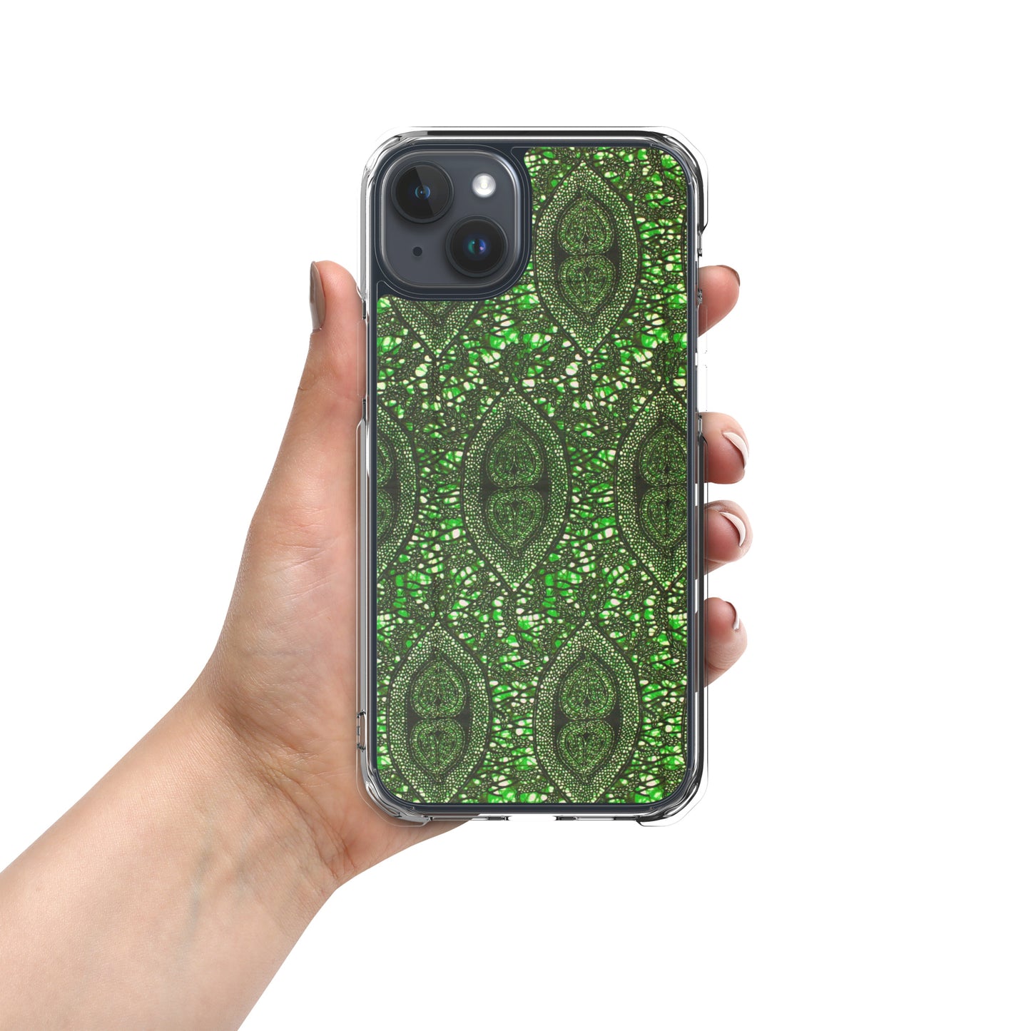 Green Peas Ankara Clear Case for iPhone®