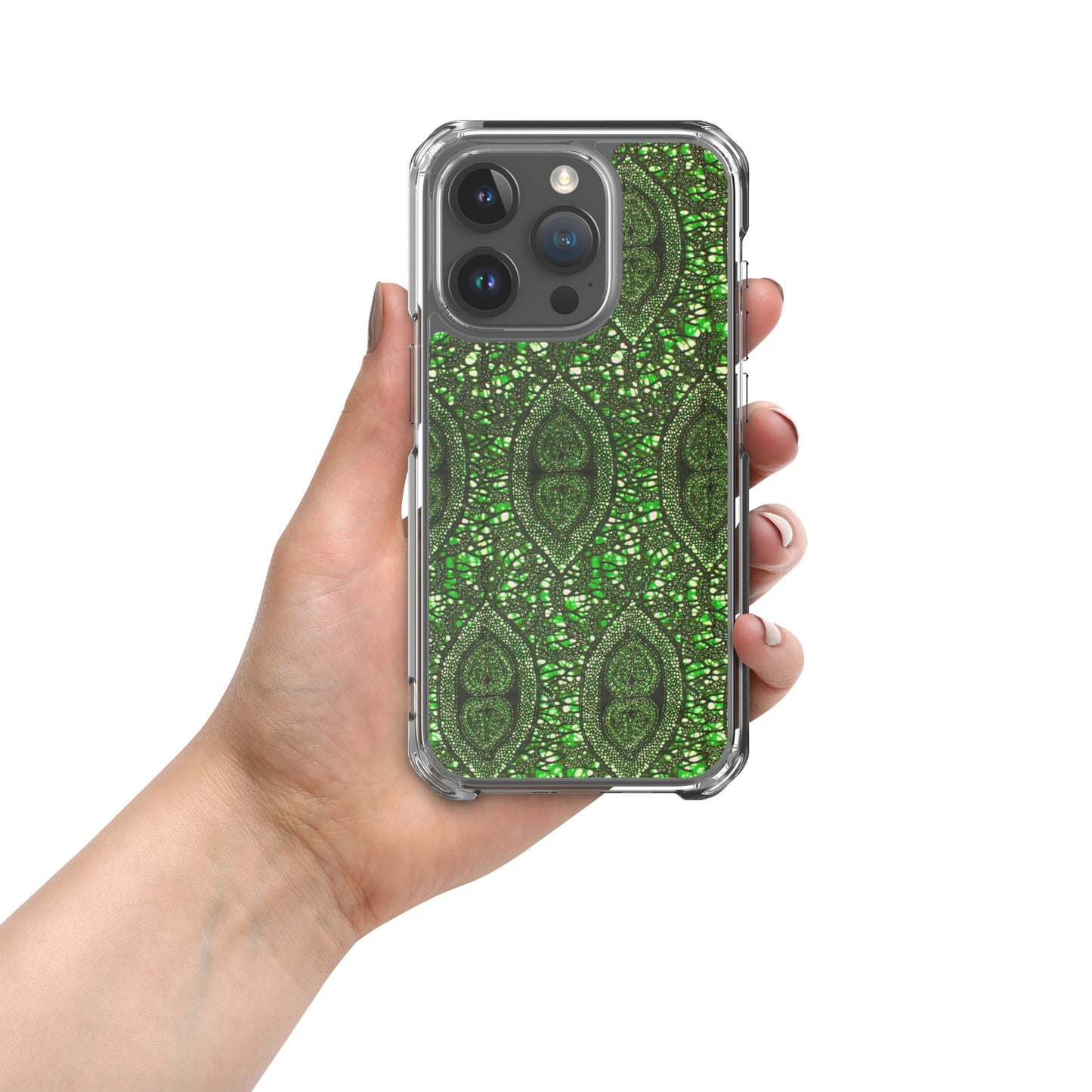 Green Peas Ankara Clear Case for iPhone®