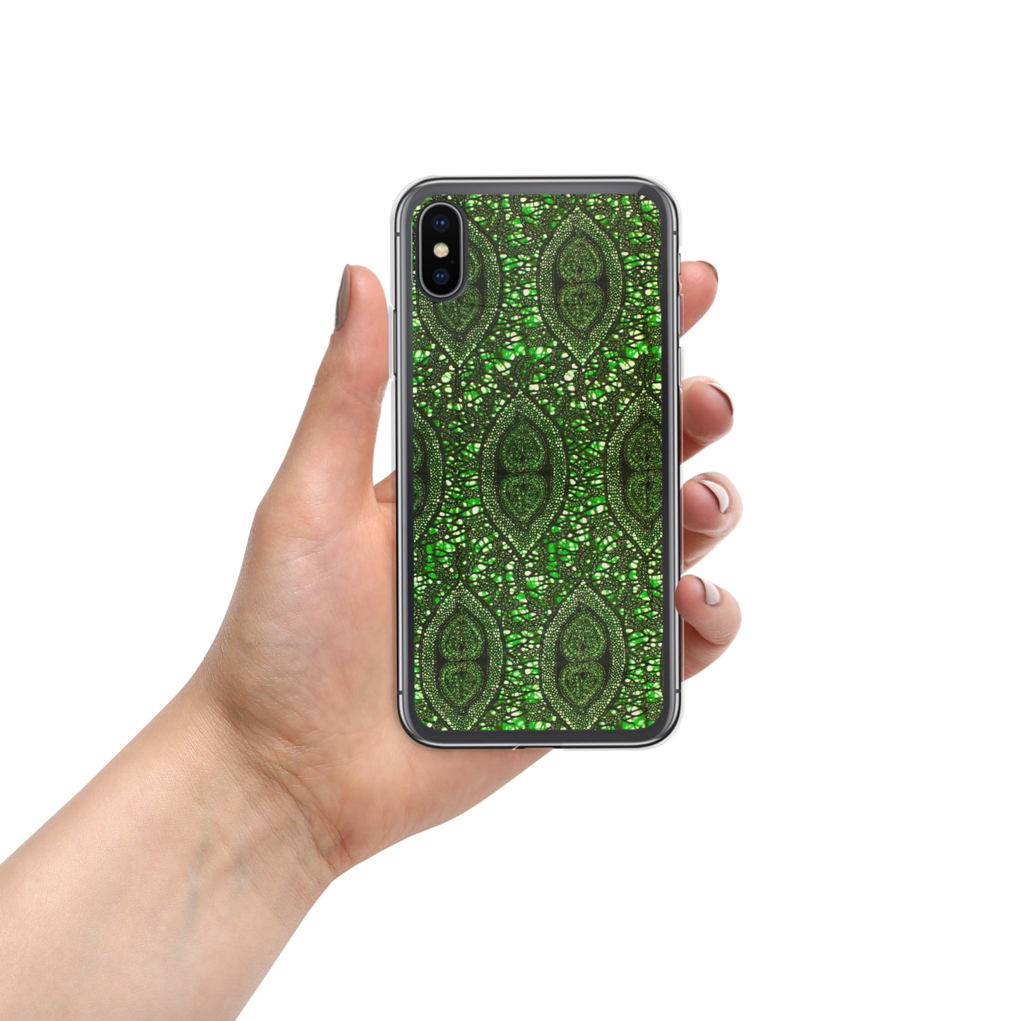 Green Peas Ankara Clear Case for iPhone®