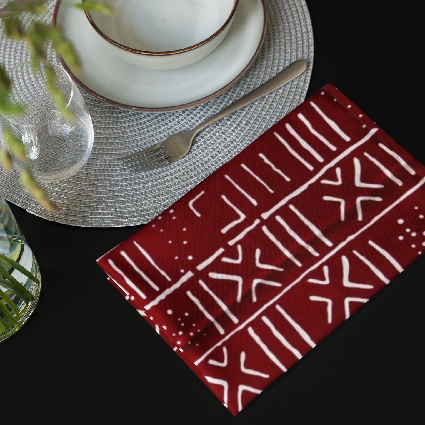 African Print Cloth Napkin Set