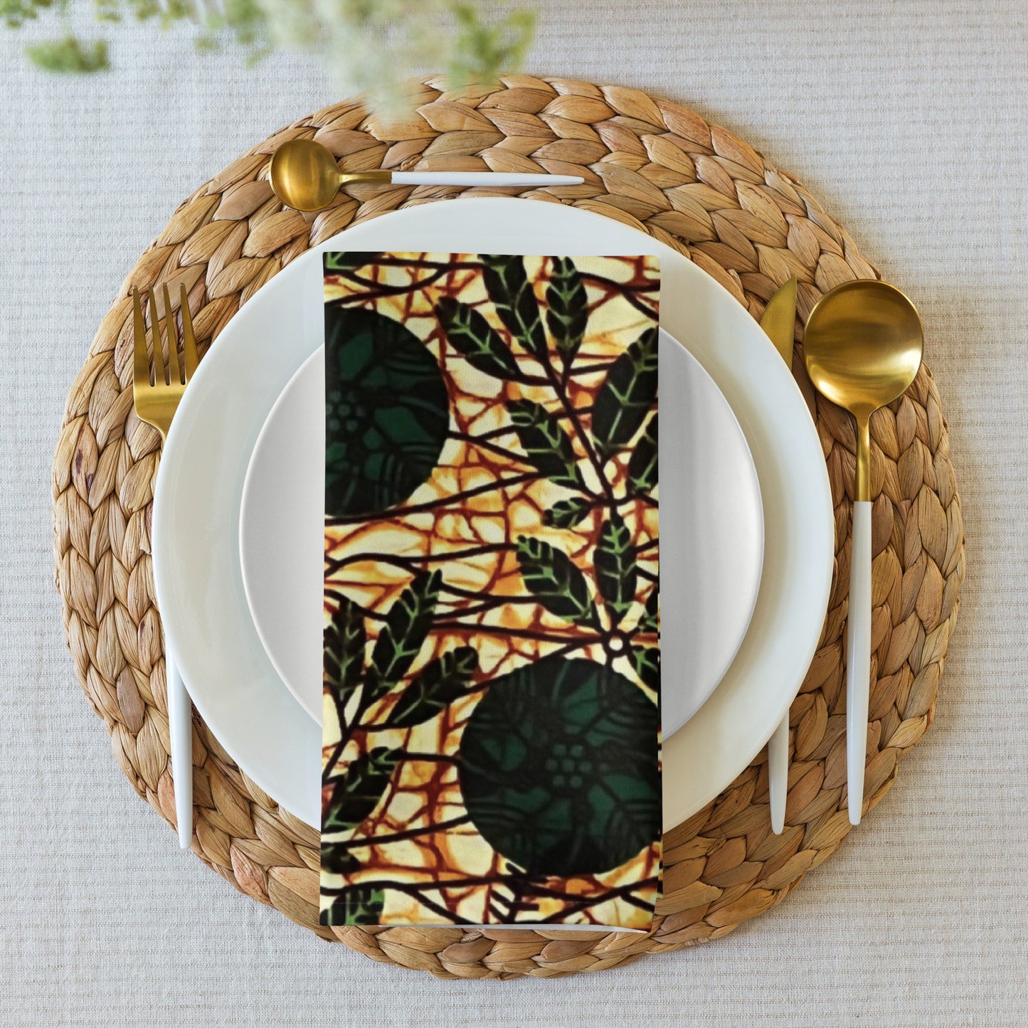 Green Leaf Cloth Napkin Set