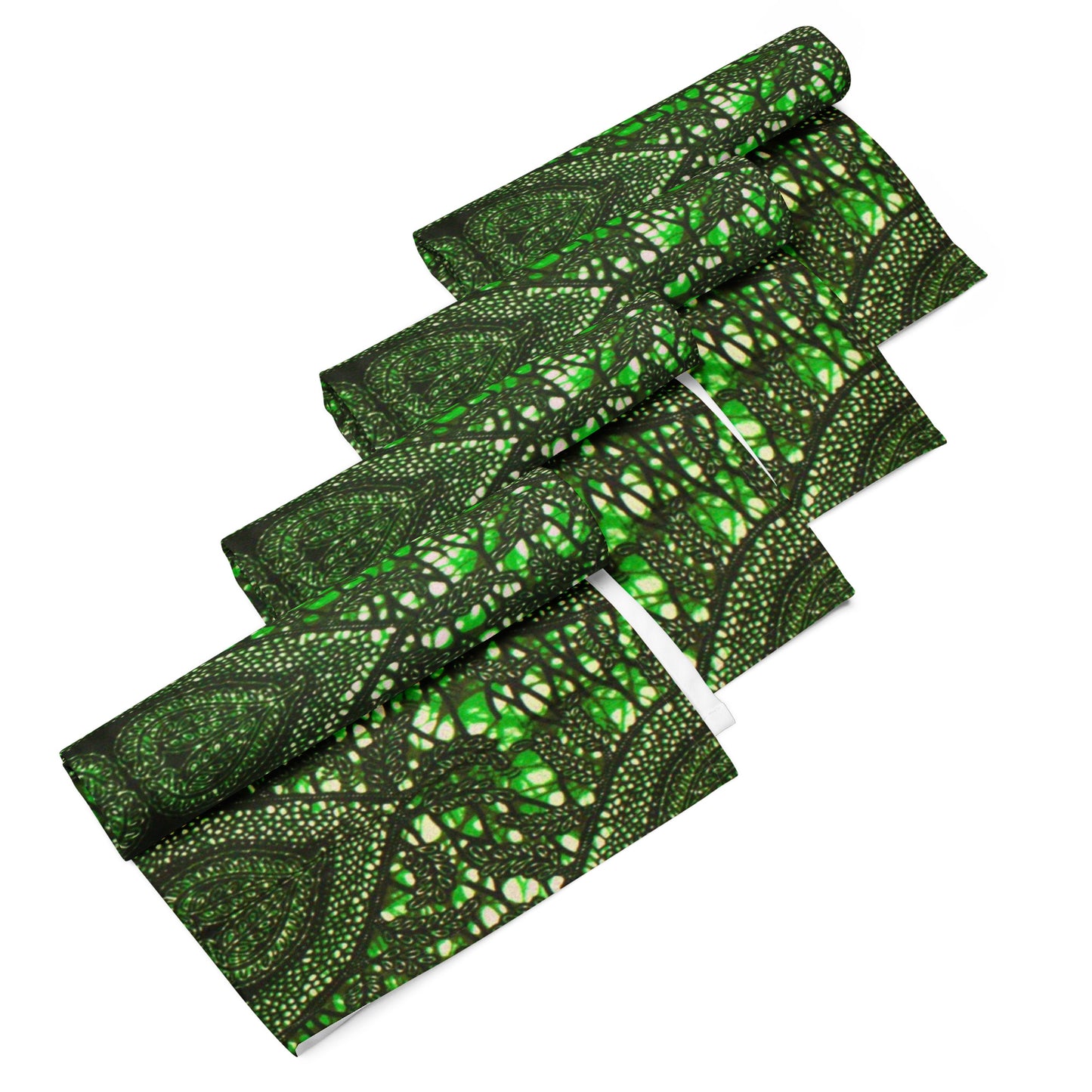 Green Peas Ankara Cloth Napkin Set