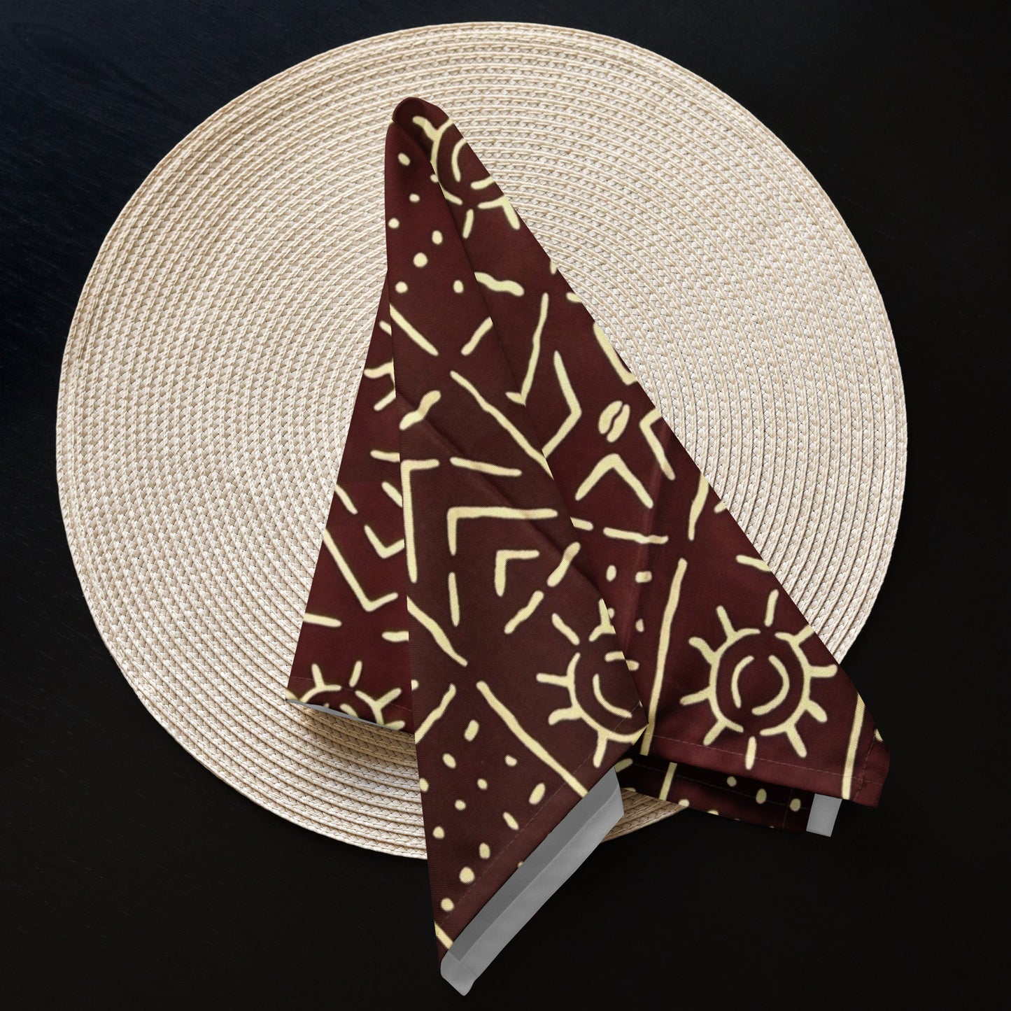 African Print Cloth Napkin Set