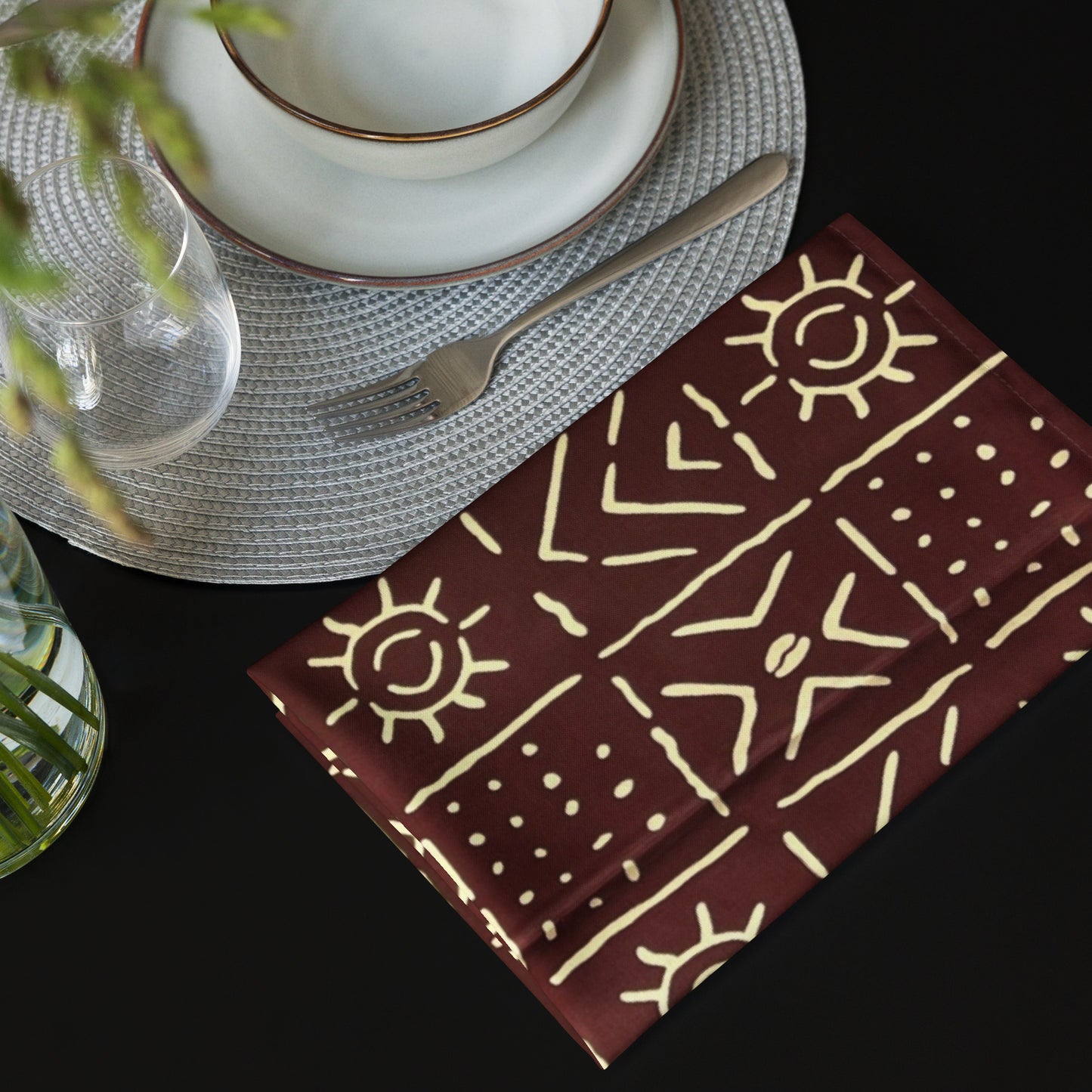 African Print Cloth Napkin Set