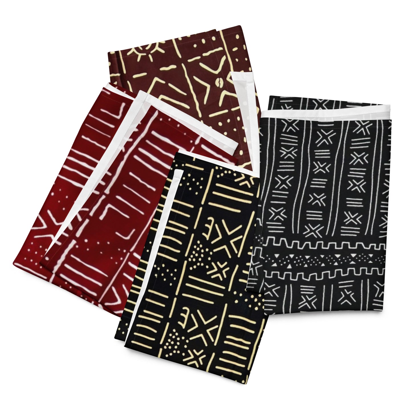 African Print Cloth Napkin Set