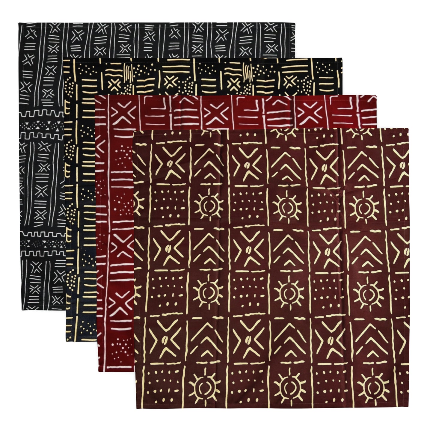 African Print Cloth Napkin Set