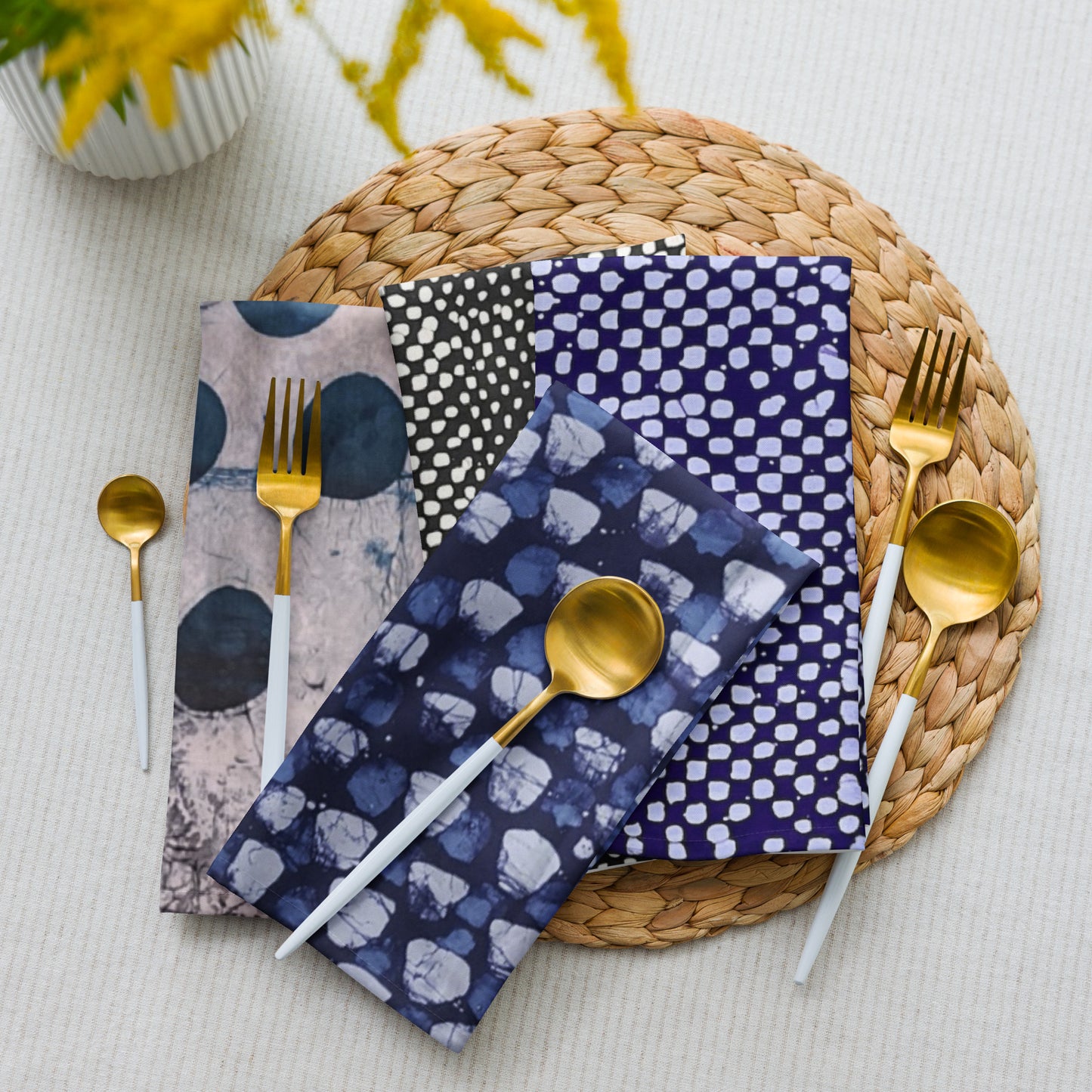 Adire Dots Cloth Napkin Set