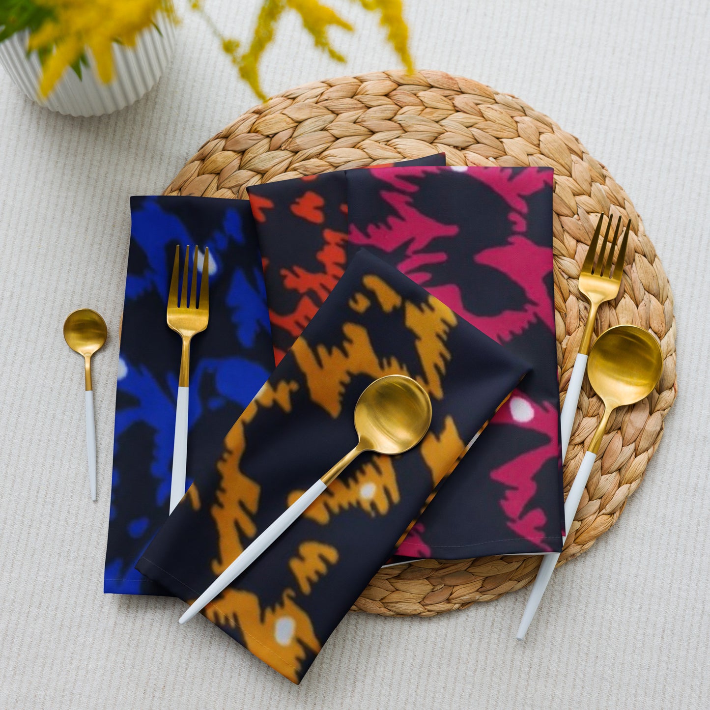 Leopard Print Cloth Napkin Set