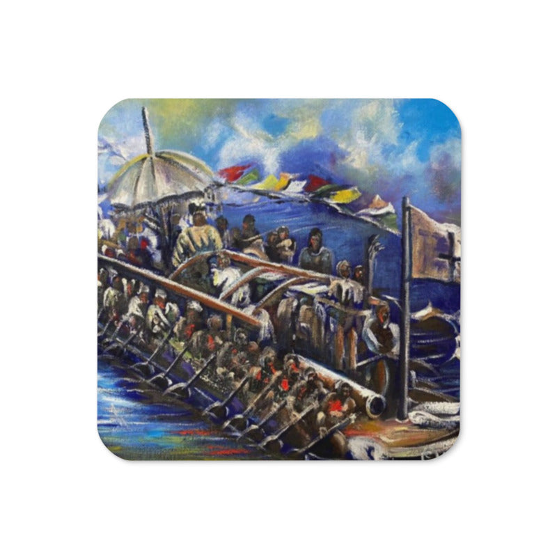 Art Print History Of Rivers State Art Print Cork-back Coaster