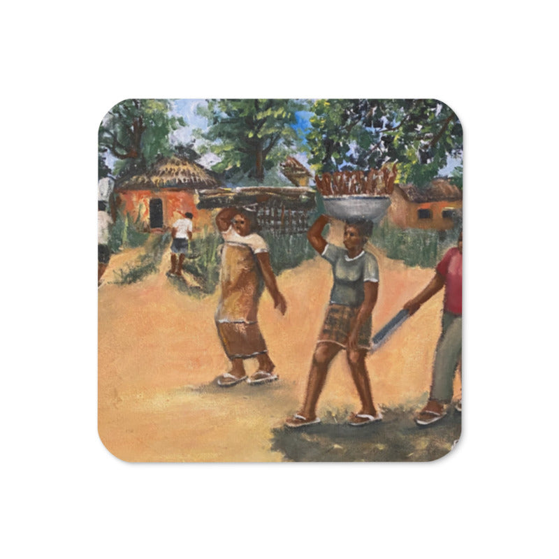 Back From The Farm Art Print Cork-back Coaster