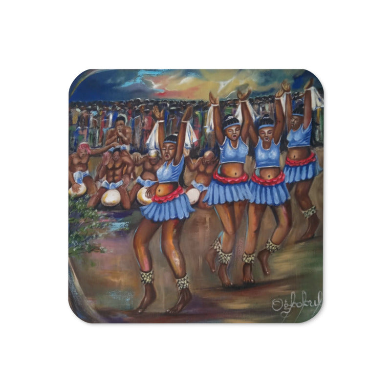 Africa Art Print Cork-back Coaster