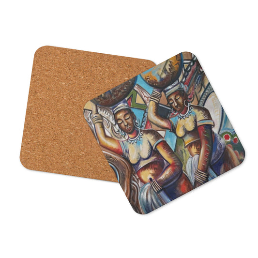 Rhythm Art Print Cork-back Coaster